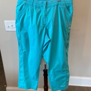 Chico's Blue Cargo Shorts with Elastic Waistband